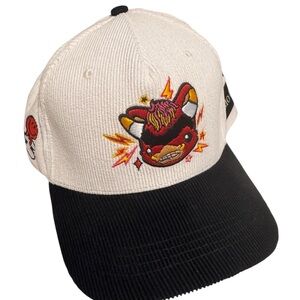 Chicago Bulls Hat Snapback Corduroy Artist Series Pride Night Elloo BMO White